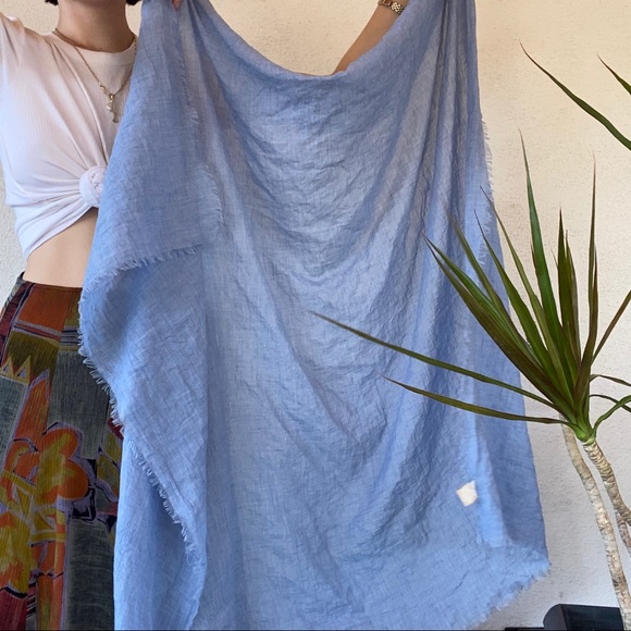 blue oversized scarf (crosslist on depop) - Picture 3 of 3